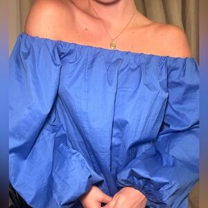 Alexis blue off the shoulder top